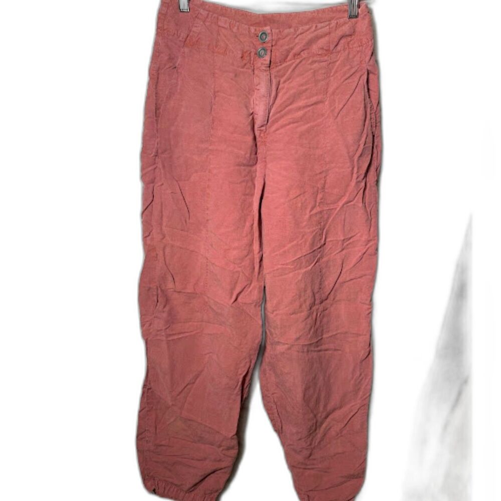 OSKA Ischiko Linen Pants Pink Salmon Sz 1 US 6/8 Travel Lagenlook Layering Boho